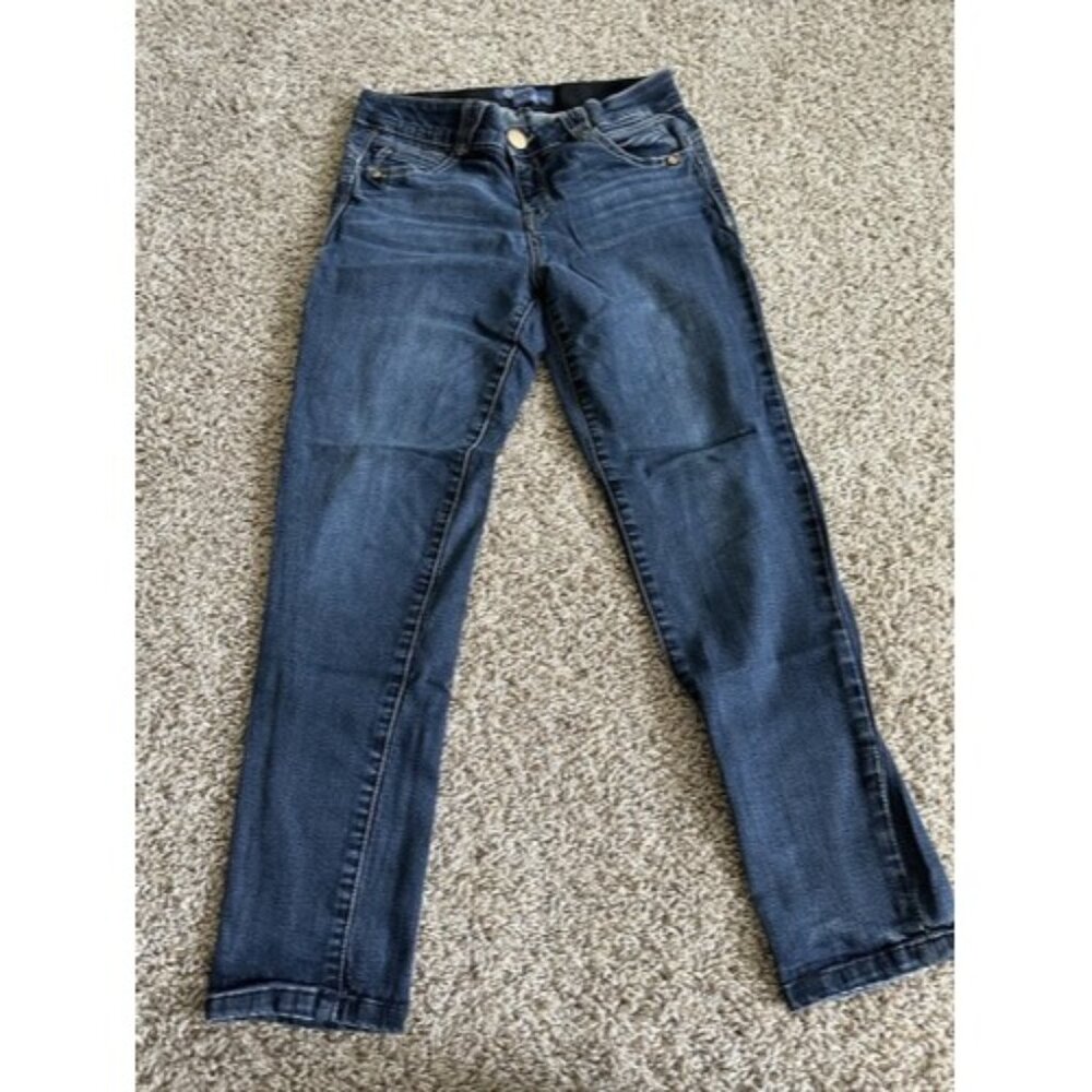 Democracy Ab Technology Women's Jeans Size 6 Skinny Whiskering Blue Booty Boost